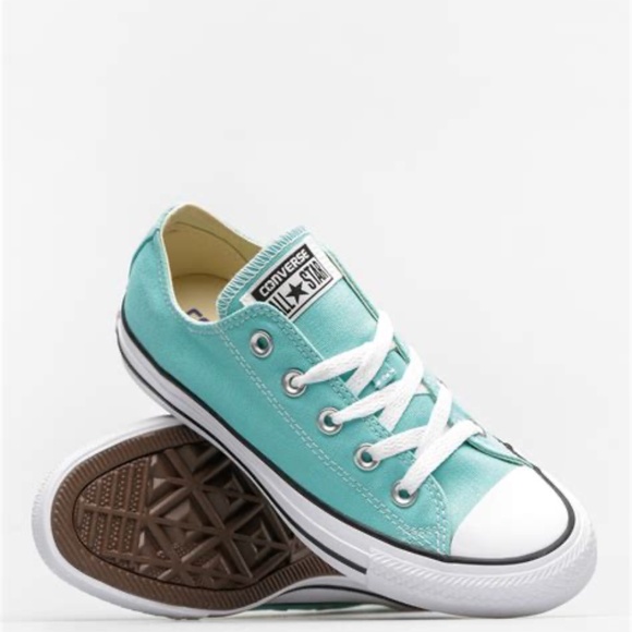 Converse Light Aqua Chuck Taylor All Star Junior's Ox Lace Up Low Top / Sz 13Y - Picture 9 of 11